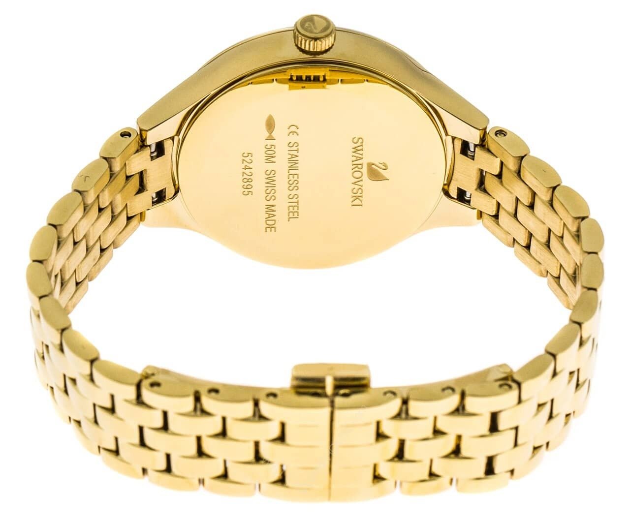 Swarovski Lovely Crystals White Dial Gold Steel Strap Watch for Women - 5242895 Watches Swarovski   