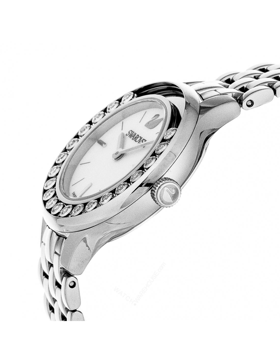 Swarovski Lovely Crystals Mini White Dial Silver Steel Strap Watch for Women - 5242901 Watches Swarovski   