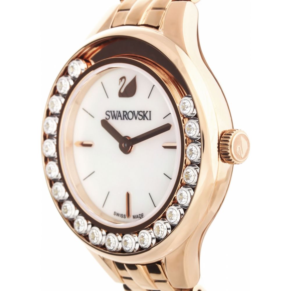 Swarovski Lovely Crystals Mother of Pearl Dial Rose Gold Steel Strap Watch for Women - 5261496 Watches Swarovski   