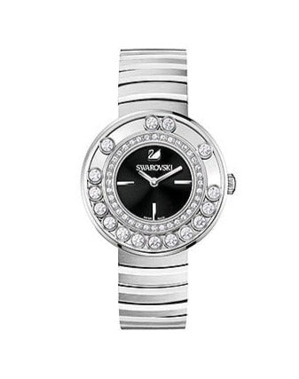 Swarovski Lovely Crystal Black Dial Silver Steel Strap Watch for Women - 1160305 Watches Swarovski   