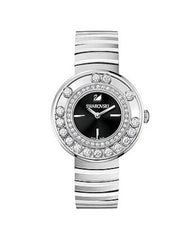 Swarovski Lovely Crystal Black Dial Silver Steel Strap Watch for Women - 1160305 Watches Swarovski   