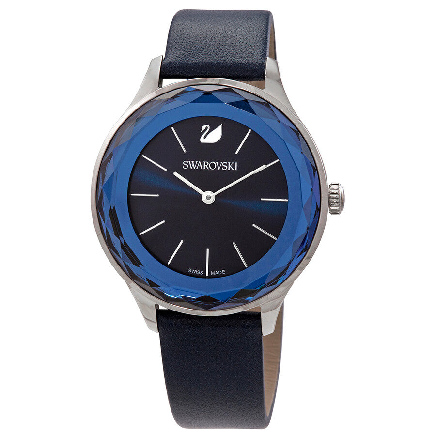 Swarovski Octea Nova Blue Dial Blue Leather Strap Watch for Women - 5295349 Watches Swarovski   