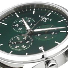 Tissot Chrono XL Chronograph Classic Brown Strap Green Dial Watch For Men - T116.617.16.091.00 Watches Tissot   