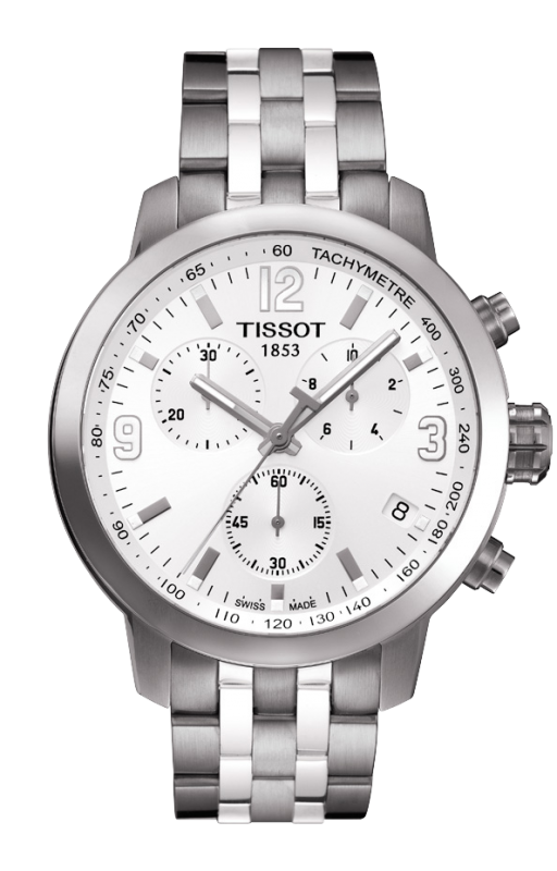 Tissot PRC 200 Chronograph Quartz Stainless Steel Watch For Men - T055.417.11.037.00 Watches Tissot   