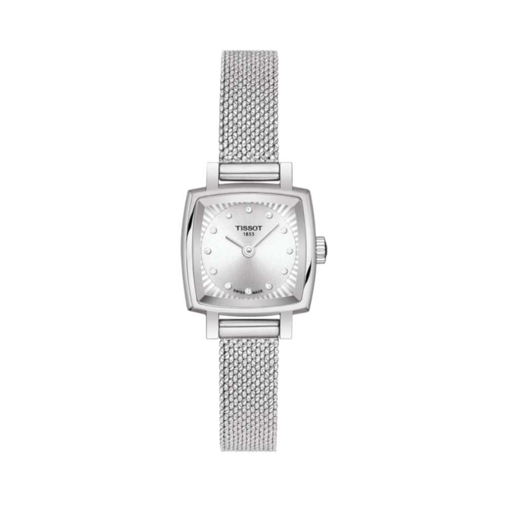 Tissot Lovely Square Silver Dial Silver Mesh Bracelet Watch For Women - T058.109.11.036.00 Watches Tissot   