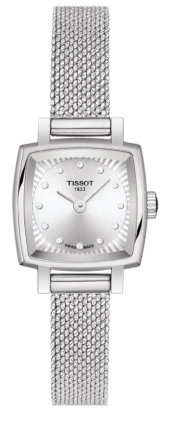 Tissot Lovely Square Silver Dial Silver Mesh Bracelet Watch For Women - T058.109.11.036.00 Watches Tissot   