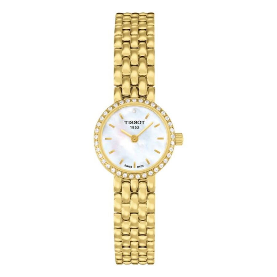 Tissot T-Lady Lovely Mother of Pearl Dial Gold Stainless Steel Watch For Women - T058.009.63.116.00 Watches Tissot   