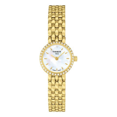 Tissot T-Lady Lovely Mother of Pearl Dial Gold Stainless Steel Watch For Women - T058.009.63.116.00 Watches Tissot   