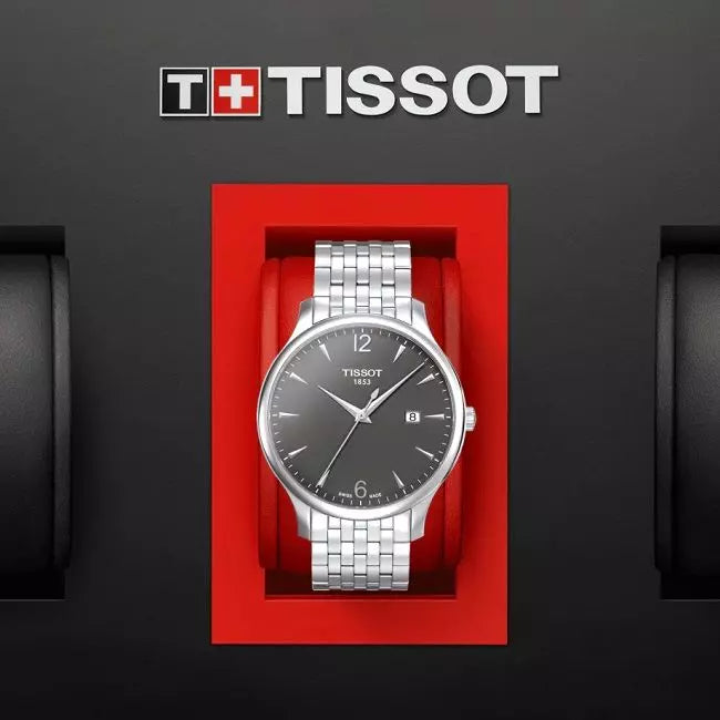 Tissot T Classic Tradition Grey Dial Stainless Steel Watch For Men - T063.610.11.067.00 Watches Tissot   