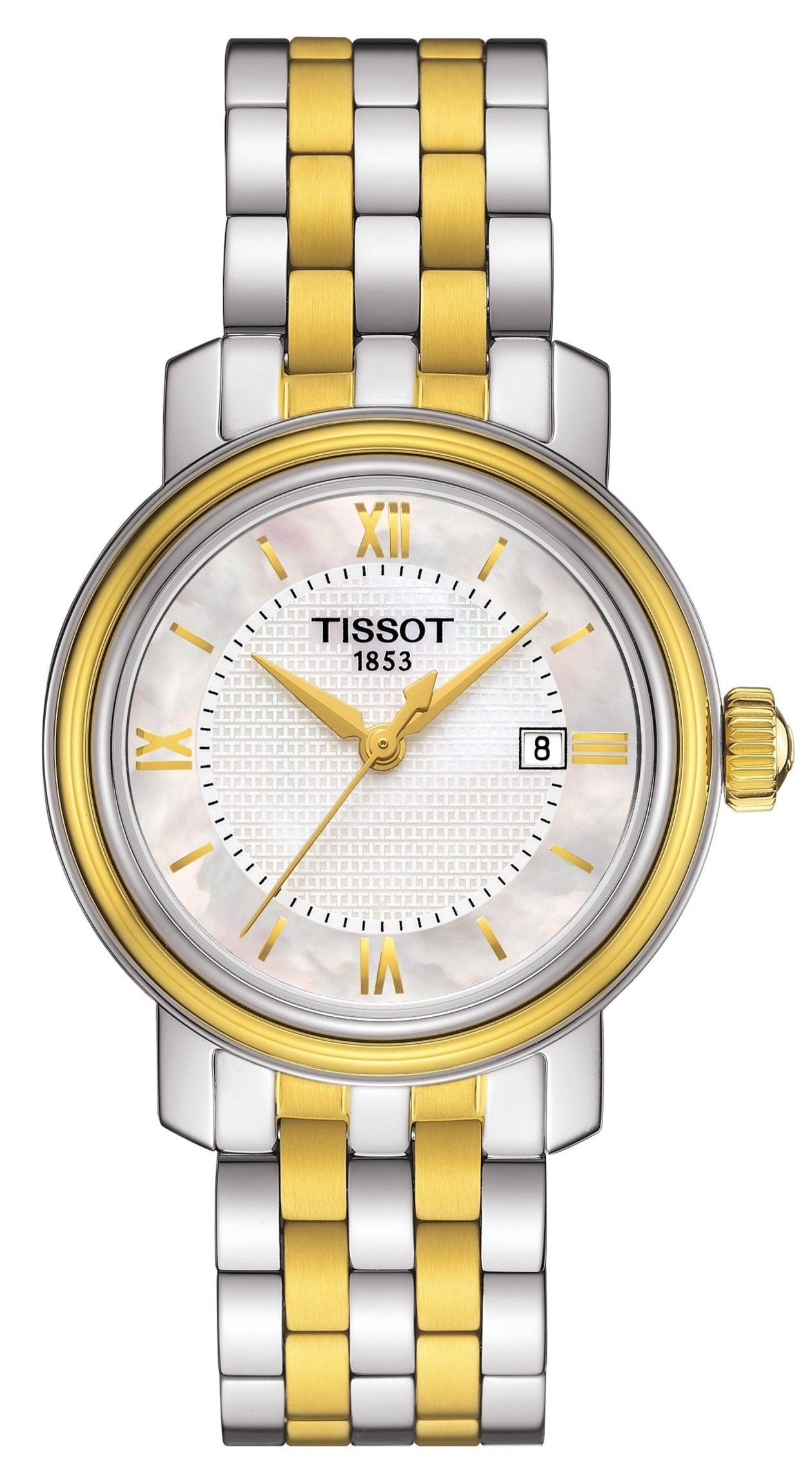 Tissot T Classic Bridgeport Silver Dial Two Tone Mesh Bracelet Watch For Men - T097.410.22.038.00 Watches Tissot   