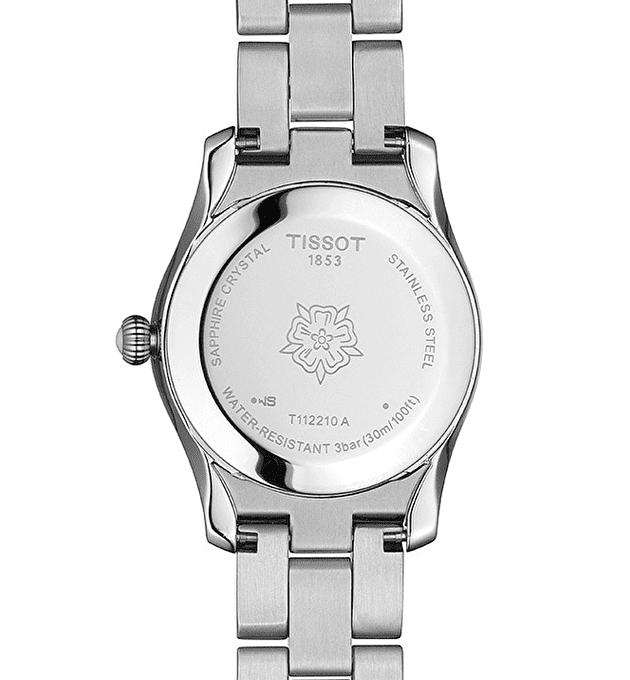 Tissot T Wave Mother of Pearl Dial Two Tone Stainless Steel Strap Watch For Women - T112.210.22.113.01 Watches Tissot   