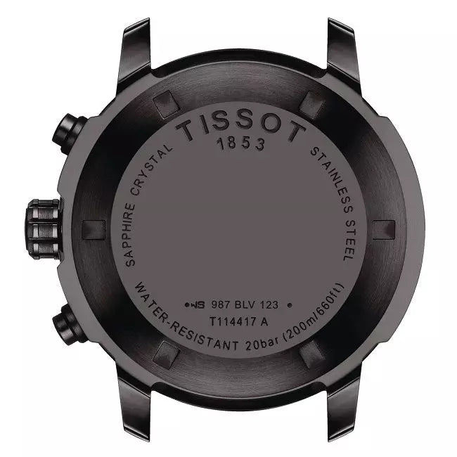 Tissot PRC 200 Chronograph Black Dial Black Stainless Steel Watch For Men - T114.417.33.057.00 Watches Tissot   