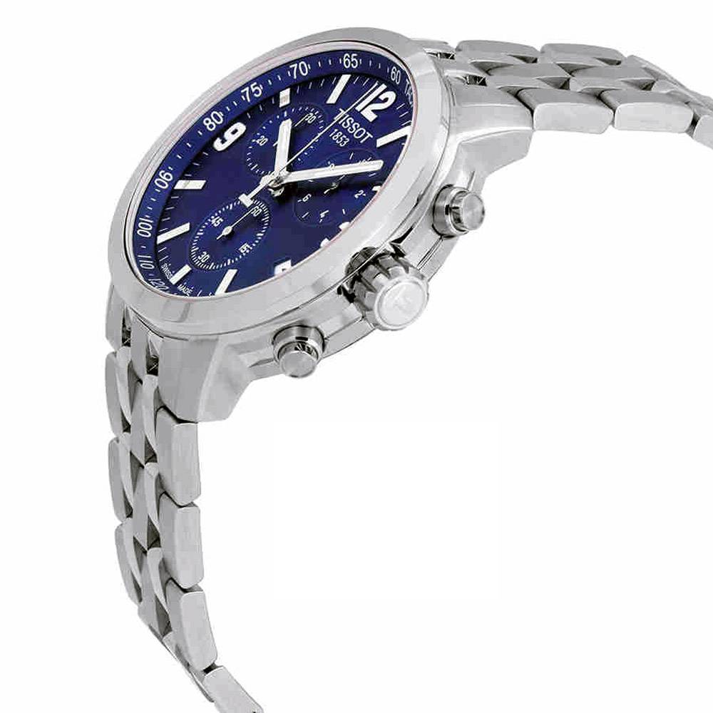 Tissot PRC 200 Chronograph Quartz Blue Dial Stainless Steel Watch For Men - T114.417.11.047.00 Watches Tissot   