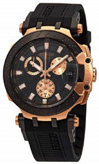 Tissot T Race Quartz Chronograph Black Dial Silicon Strap Watch For Men - T115.417.37.051.00 Watches Tissot   