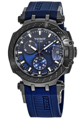Tissot T Race Chronograph 42mm Blue Dial Blue Silicon Strap Watch For Men - T115.417.37.041.00 Watches Tissot   
