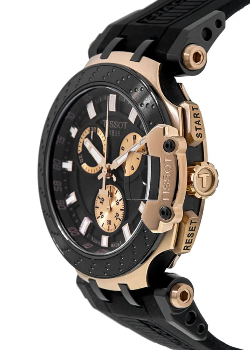 Tissot T Race Quartz Chronograph Black Dial Silicon Strap Watch For Men - T115.417.37.051.00 Watches Tissot   