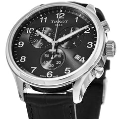 Tissot Chrono XL Classic 45mm Black Dial Black Leather Strap Watch For Men - T116.617.16.057.00 Watches Tissot   