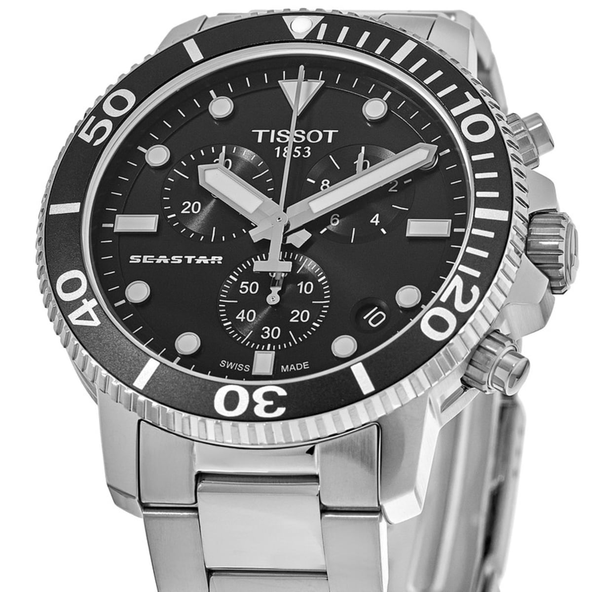 Tissot Seaster 1000 Chronograph Quartz Stainless Steel Watch For Men - T120.417.11.051.00 Watches Tissot   