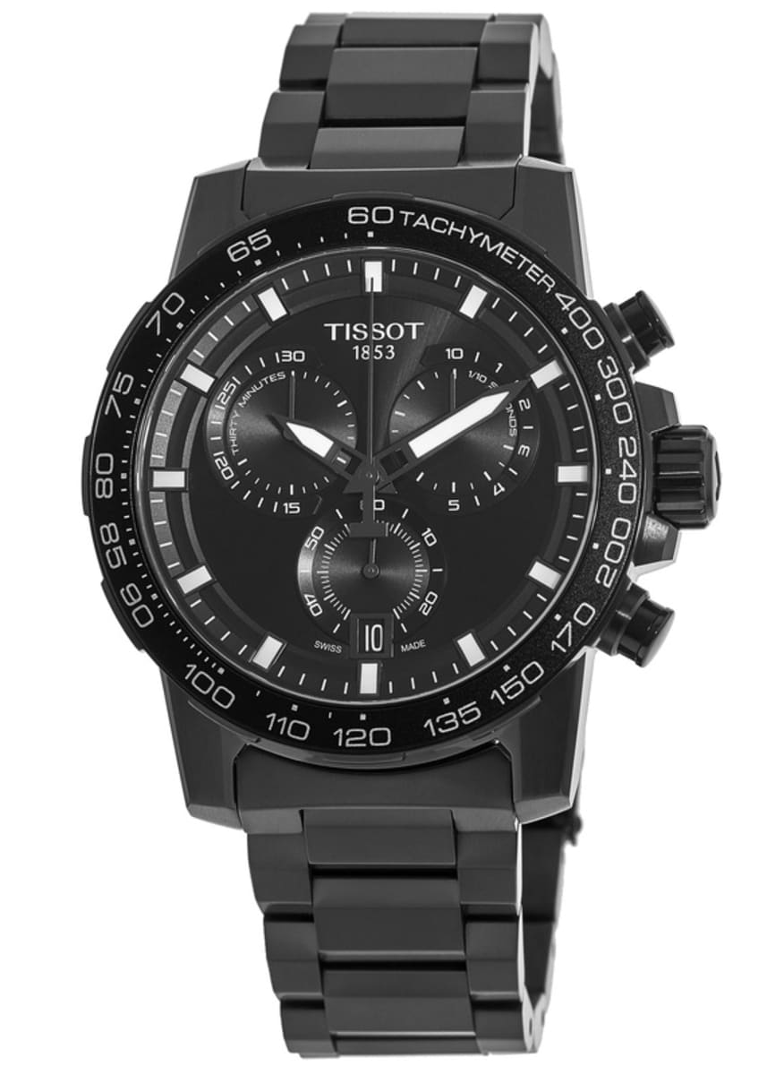 Tissot Supersport Chrono Black Dial Steel Strap Watch For Men - T125.617.33.051.00 Watches Tissot   