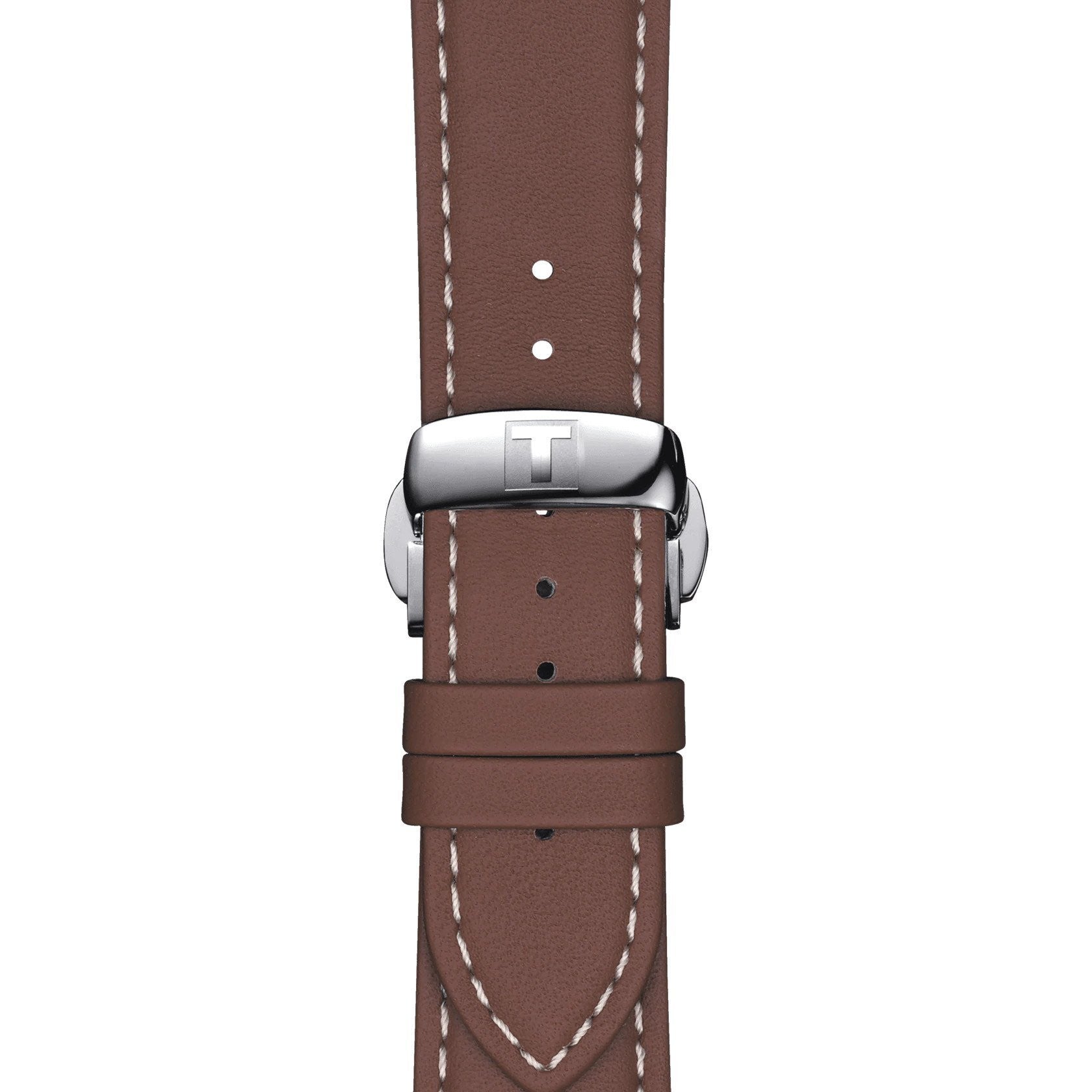 Tissot Gentleman Silver Dial Brown Leather Strap Watch For Men - T127.410.16.031.00 Watches Tissot   