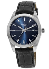 Tissot Gentlemen Blue Dial Black Leather Strap Watch for Men - T127.410.16.041.01 Watches Tissot   