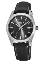 Tissot Gentleman Black Dial Leather Strap Watch For Men - T127.410.16.051.00 Watches Tissot   