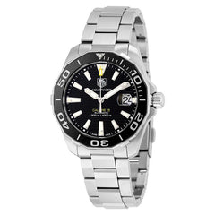 Tag Heuer Aquaracer Automatic 41mm Black Dial Silver Steel Strap Watch for Men - WAY211A.BA0928 Watches Tag Heuer   