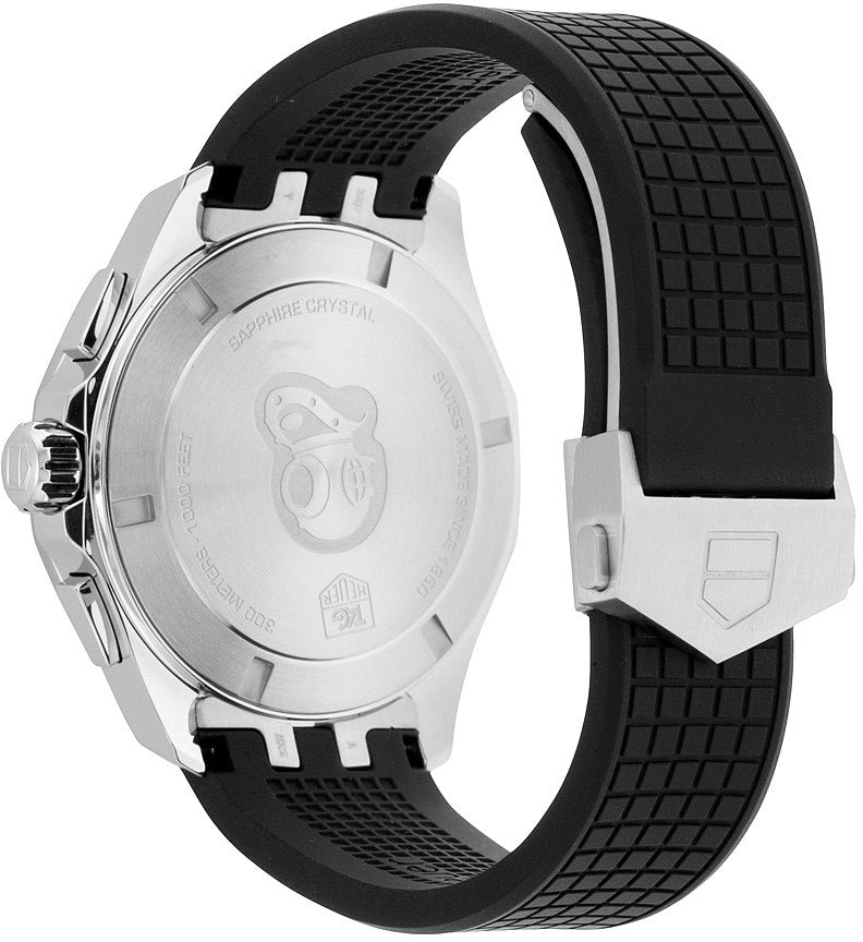 Tag Heuer Aquaracer Quartz Chronograph Black Dial Black Rubber Strap Watch for Men - CAY1110.FT6041 Watches Tag Heuer   