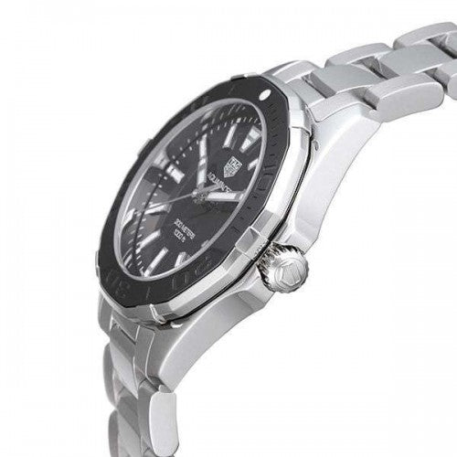 Tag Heuer Aquaracer Quartz 35mm Black Dial Silver Steel Strap Watch for Women - WAY131K.BA0748 Watches Tag Heuer   