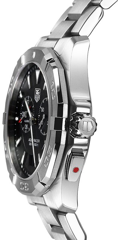 Tag Heuer Aquaracer Quartz 40mm Black Dial Silver Steel Strap Watch for Men - WAY111Z.BA0928 Watches Tag Heuer   