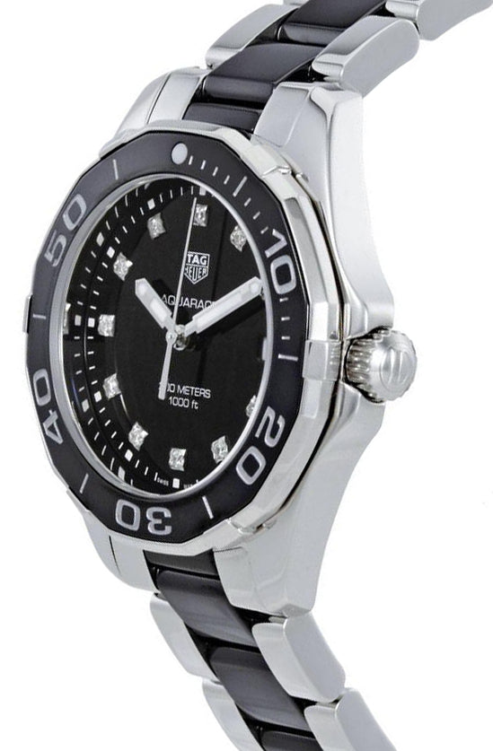 Tag Heuer Aquaracer Quartz Black Dial Two Tone Steel Strap Watch for Women - WAY131C.BA0913 Watches Tag Heuer   