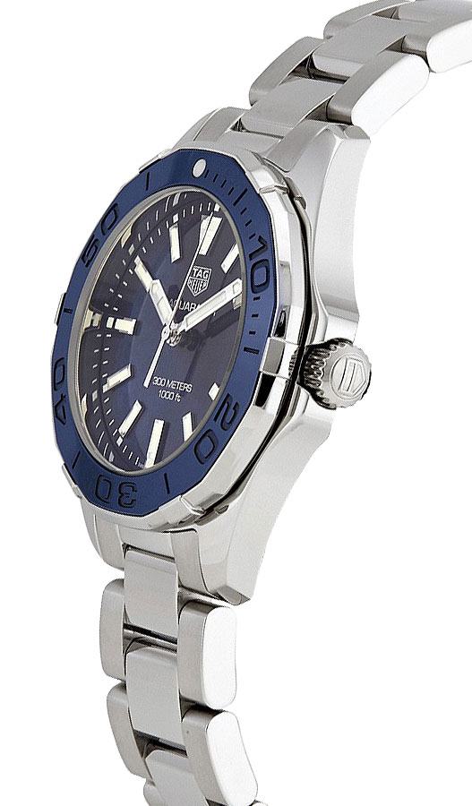 Tag Heuer Aquaracer 35mm  Blue Ceramic Dial Silver Steel Strap Watch for Women - WAY131S.BA0748 Watches Tag Heuer   