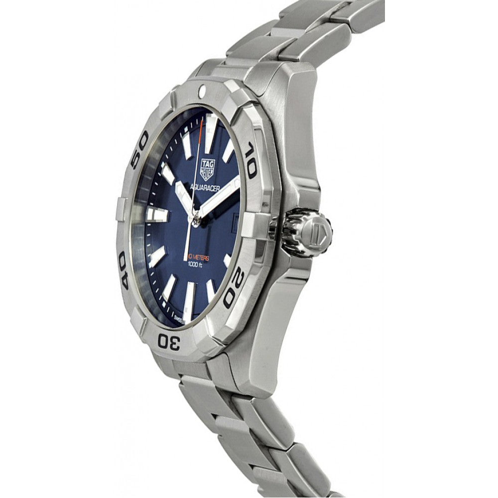 Tag Heuer Aquaracer Silver Stainless Steel Blue Dial Silver Steel Strap Watch for Men - WBD1112.BA0928 Watches Tag Heuer   