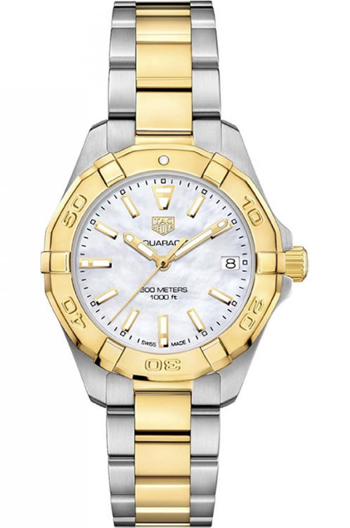 Tag Heuer Aquaracer Mother of Pearl Dial Two Tone Steel Strap Watch for Women - WBD1320.BB0320 Watches Tag Heuer   