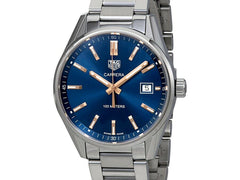 Tag Heuer Carrera Quartz Blue Dial Silver Steel Strap Watch for Women - WAR1112.BA0601 Watches Tag Heuer   