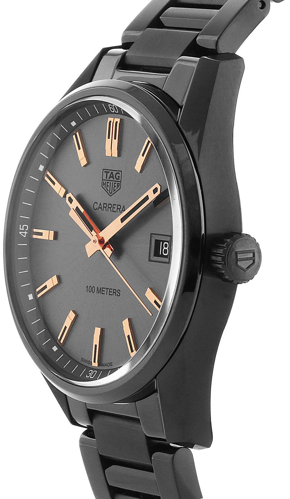 Tag Heuer Carrera Special Edition 39mm Black Dial Black Steel Strap Watch for Women - WAR1113.BA0602 Watches Tag Heuer   