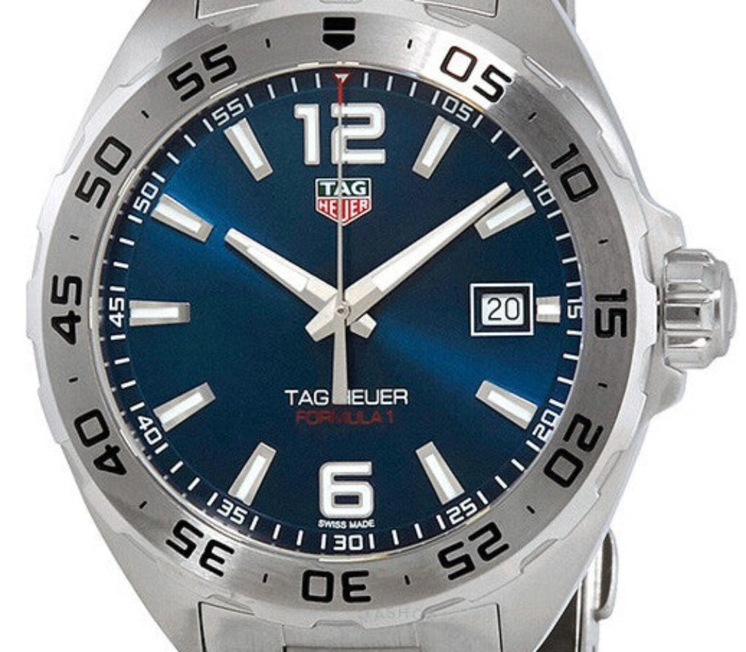 Tag Heuer Formula 1 Stainless Steel 41mm Blue Dial Silver Steel Strap Watch for Men - WAZ1118.BA0875 Watches Tag Heuer   