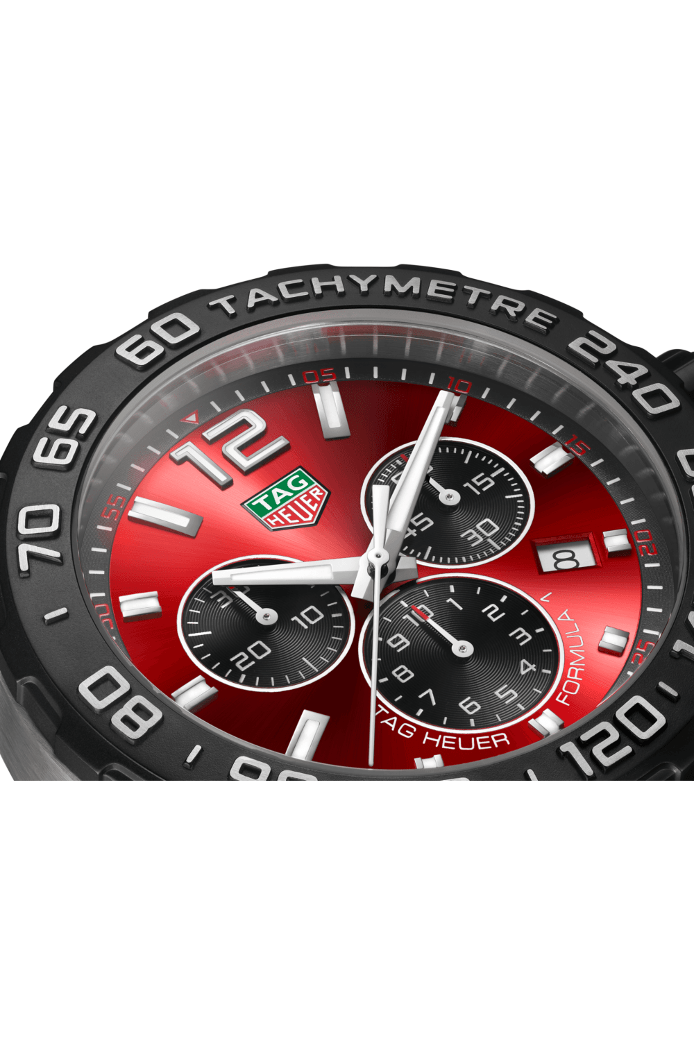 Tag Heuer Formula 1 Chronograph 41mm Red Dial Red Rubber Strap Watch for Men - CAZ101AN.FT8055 Watches Tag Heuer   