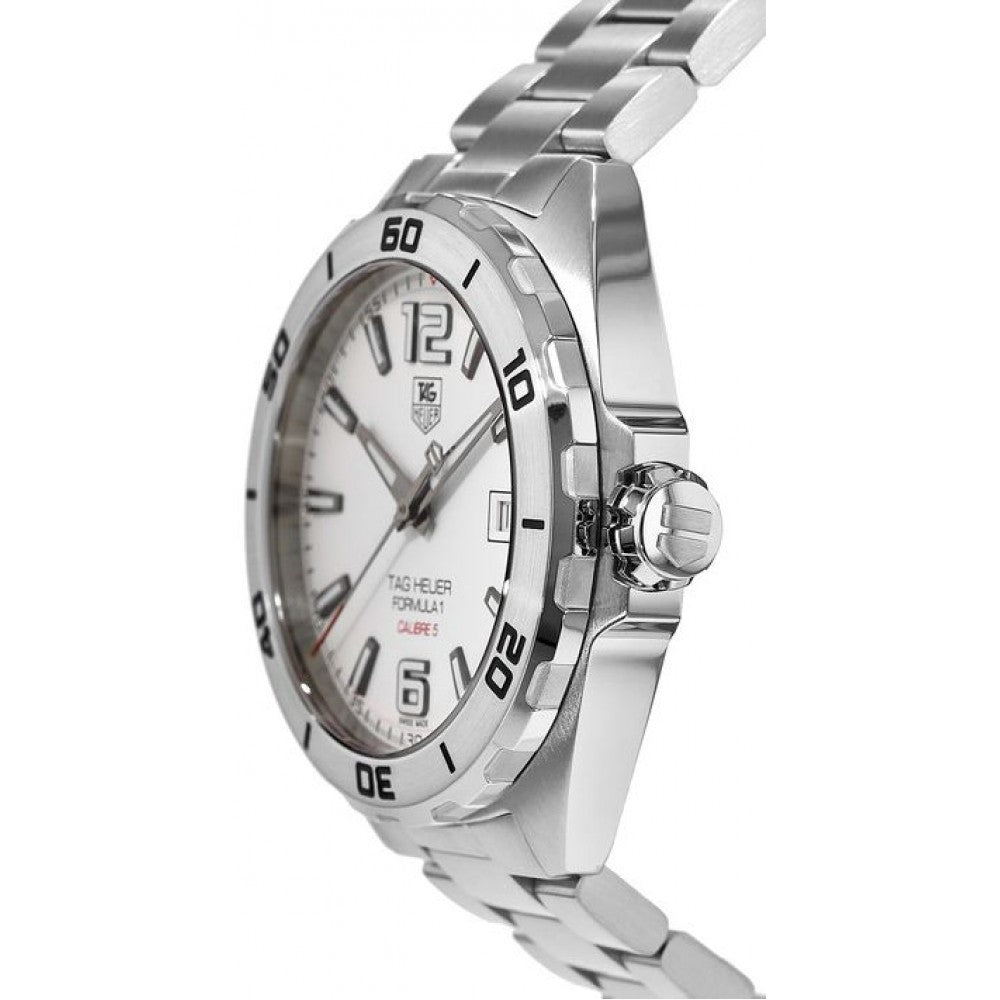 Tag Heuer Formula 1 Calibre 5 Automatic White Dial Silver Steel Strap Watch for Men - WAZ2114.BA0875 Watches Tag Heuer   