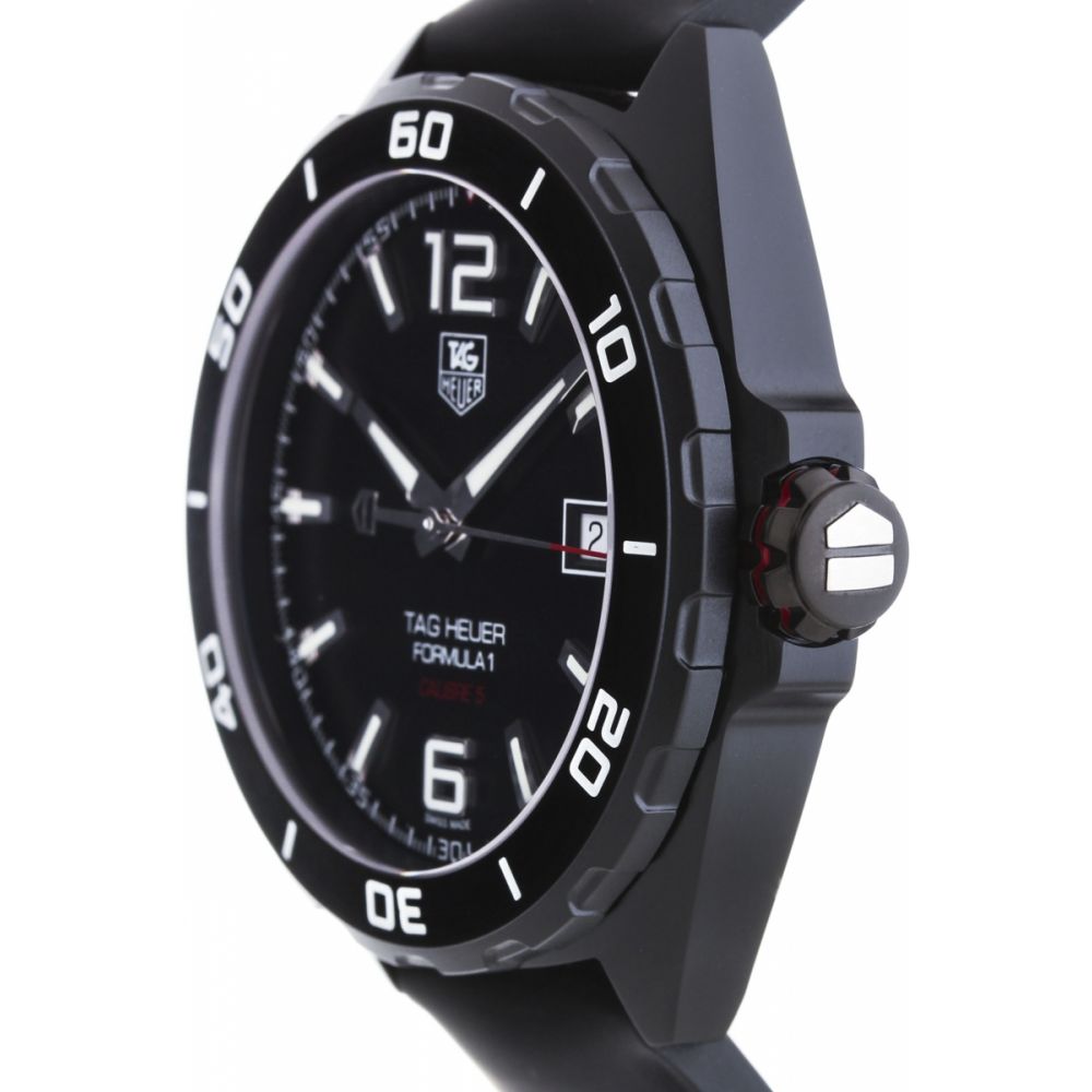 Tag Heuer Formula 1 Automatic 41mm Black Dial Black Rubber Strap Watch for Men - WAZ2115.FT8023 Watches Tag Heuer   