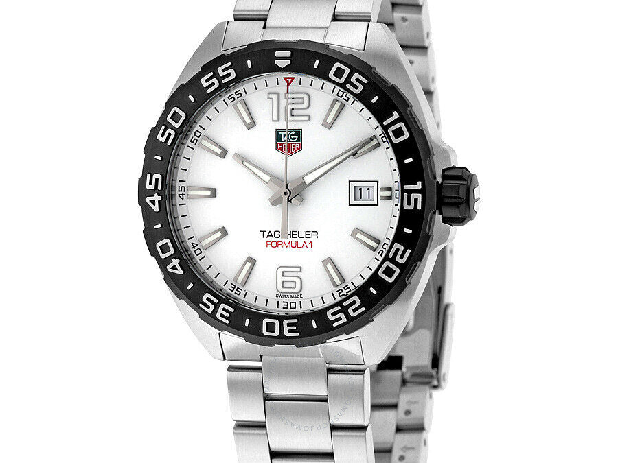 Tag Heuer Formula 1 Quartz 41mm White Dial Silver Steel Strap Watch for Men - WAZ1111.BA0875 Watches Tag Heuer   