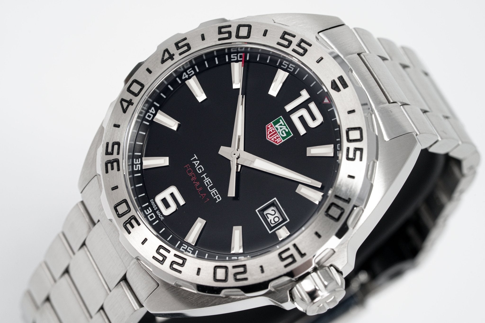 Tag Heuer Formula 1 Stainless Steel 41mm Black Dial Silver Steel Strap Watch for Men - WAZ1112.BA0875 Watches Tag Heuer   