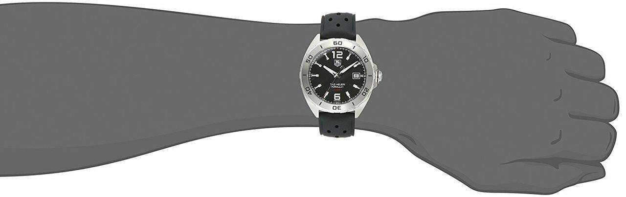 Tag Heuer Formula 1 Automatic 41mm Black Dial Black Rubber Strap Watch for Men - WAZ2113.FT8023 Watches Tag Heuer   