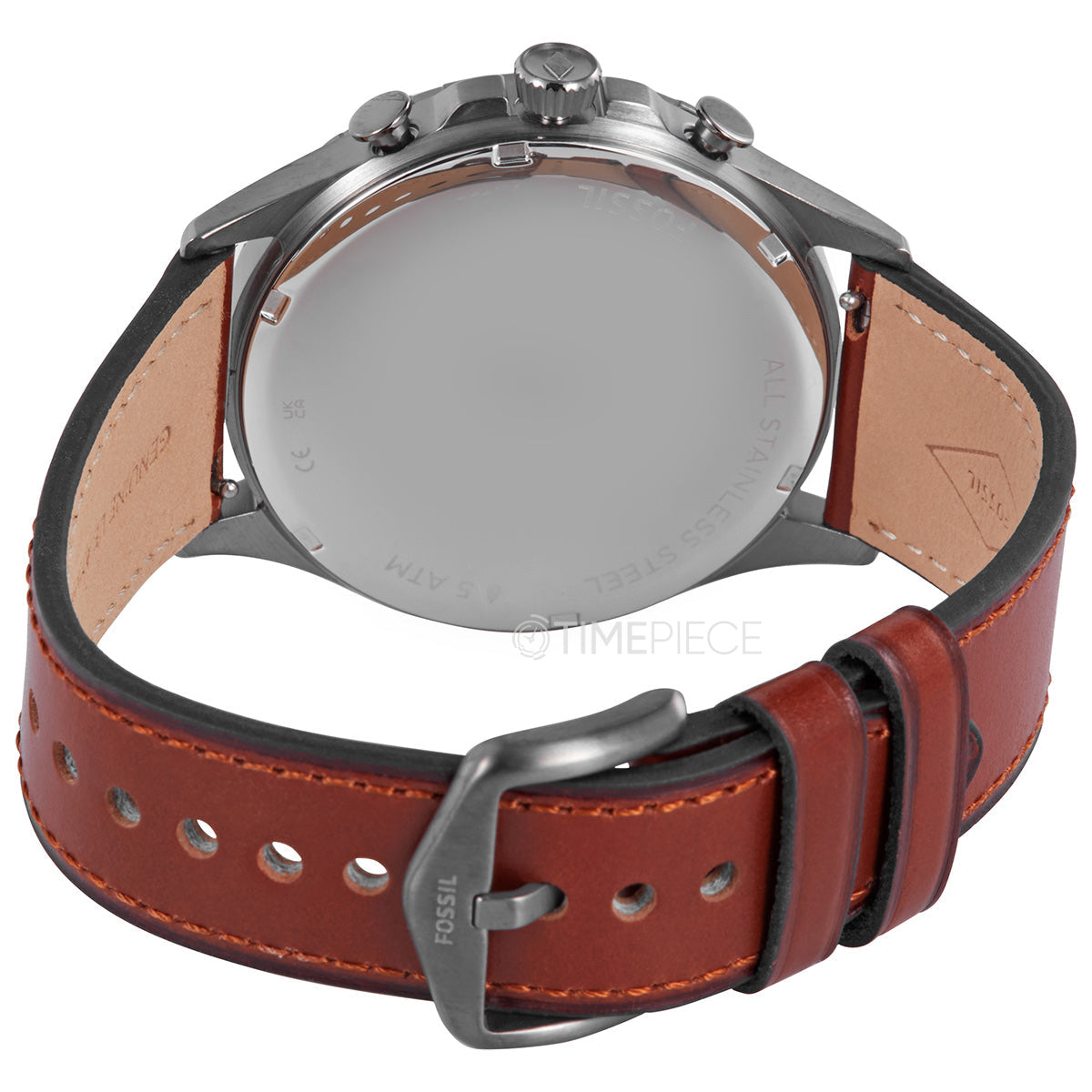 Fossil Forrester Chronograph Black Dial Brown Leather Strap Watch for Men - FS5815 Watches Fossil   