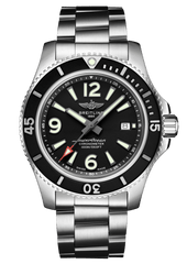 Breitling Superocean Automatic 44mm Black Dial Silver Steel Strap Watch for Men - A17367D71B1A1 Watches Breitling   