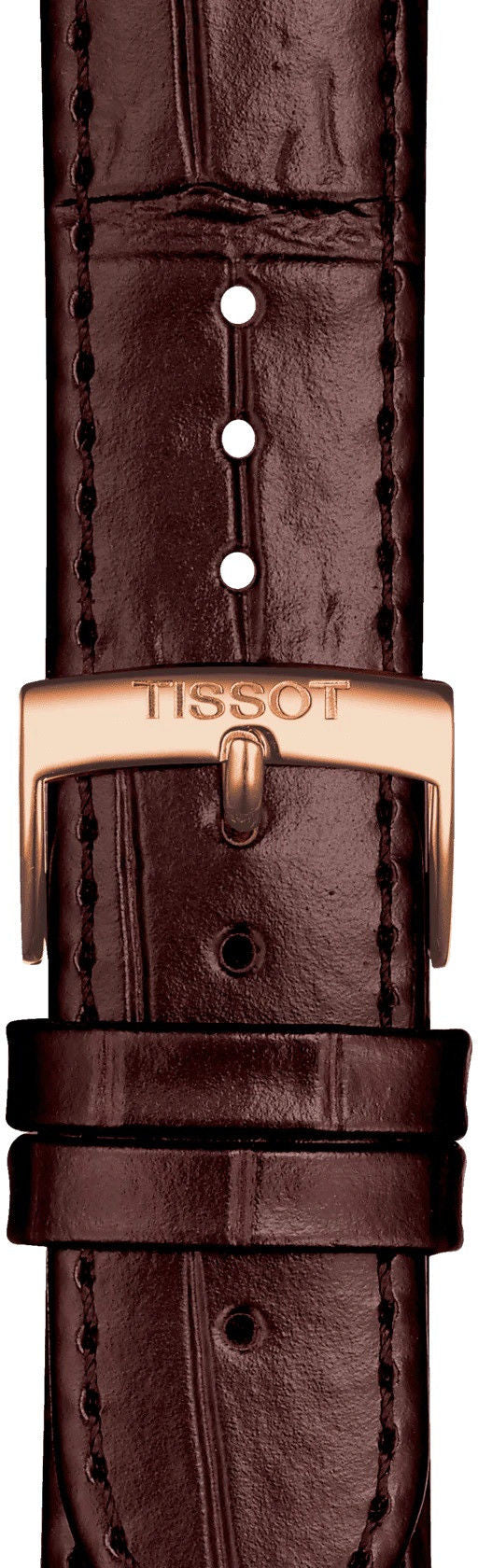 Tissot Carson Premium Chronograph White Dial Brown Leather Strap Watch For Men - T122.417.36.033.00 Watches Tissot   