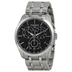 Tissot Couturier Chronograph Black Dial Silver Steel Strap Watch For Men - T035.617.11.051.00 Watches Tissot   