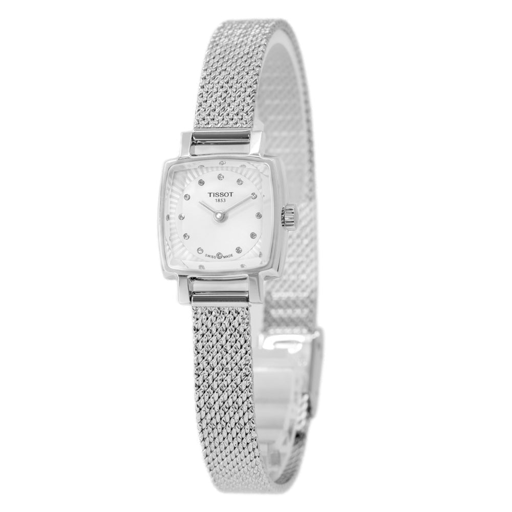 Tissot Lovely Square Silver Dial Silver Mesh Bracelet Watch For Women - T058.109.11.036.00 Watches Tissot   