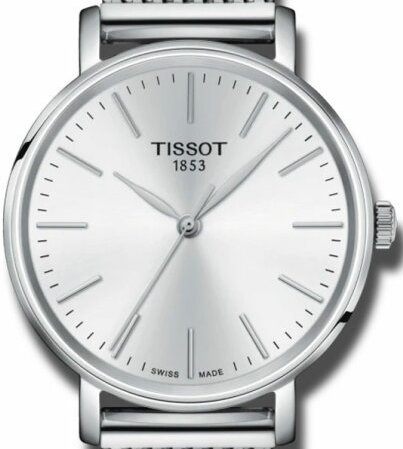 Tissot Everytime Lady Silver Dial Stainless Steel Mesh Bracelet Watch for Women - T143.210.11.011.00 Watches Tissot   