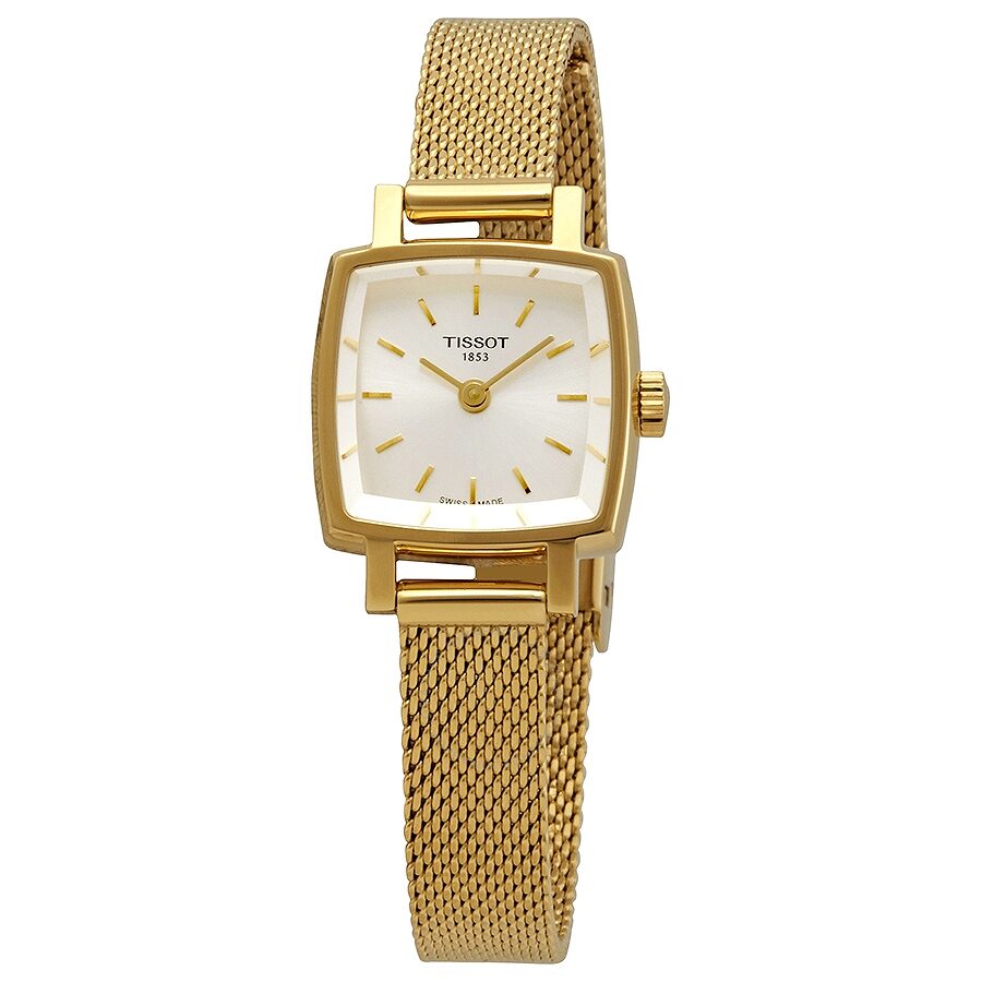 Tissot Lovely Square Gold Mesh Bracelet Watch For Women - T058.109.33.031.00 Watches Tissot   